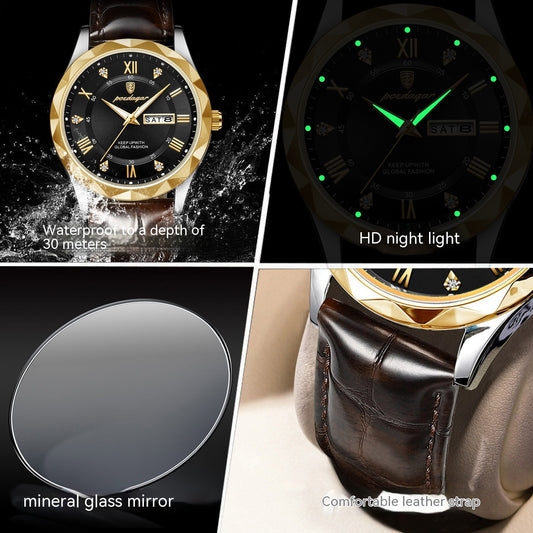Leather Belt Men's Luxury Fashion Watch - Variety Hunt