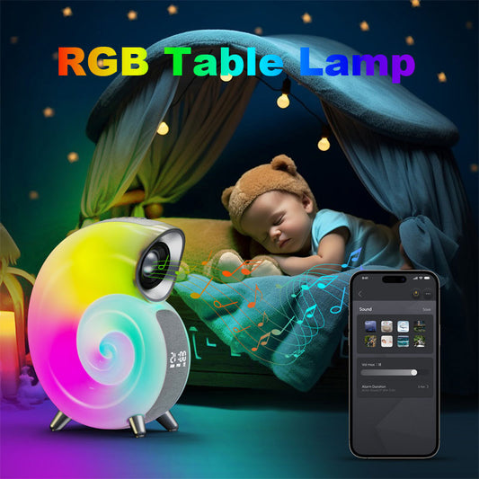 Smart RGB Atmosphere Light with Bluetooth Speaker and Alarm Clock App Control - Variety Hunt