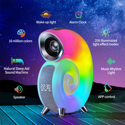 Smart RGB Atmosphere Light with Bluetooth Speaker and Alarm Clock App Control - Variety Hunt