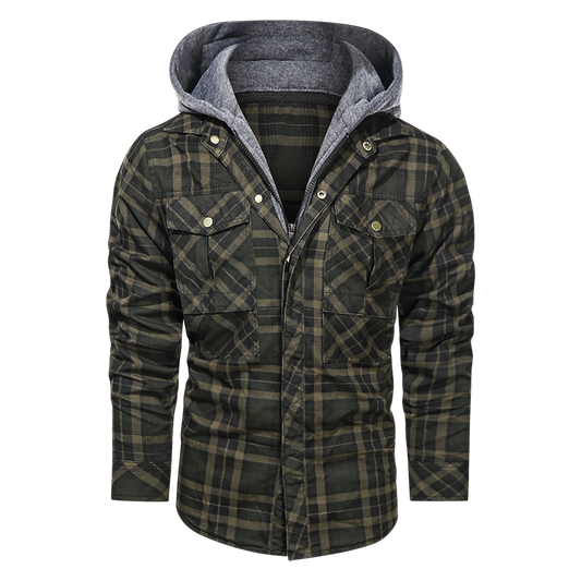 Men Warm Jacket Fleece Thick Autumn Winter Detachable Hoodies  Slim Fit - Variety Hunt